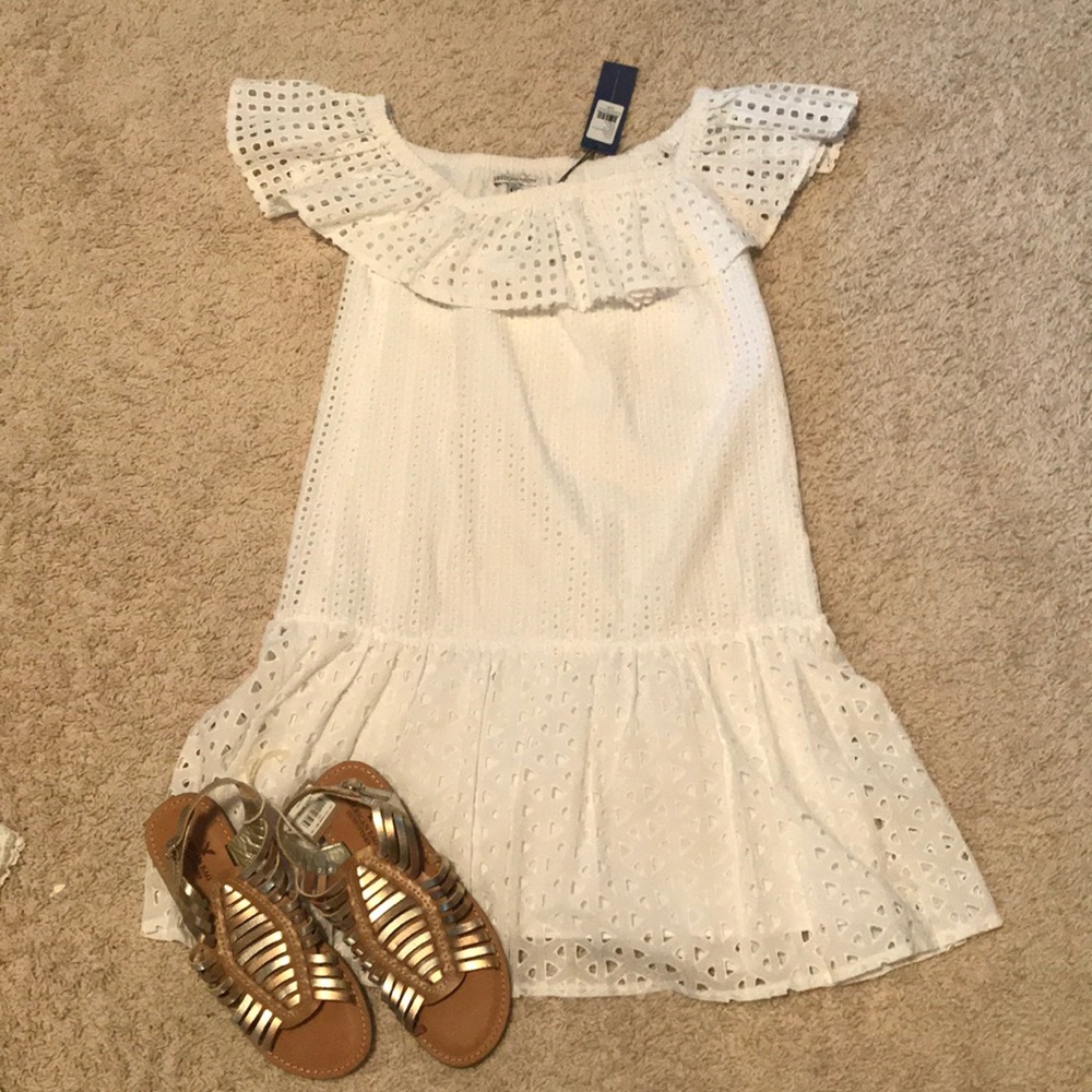 NWT Rebecca Minkoff off the shoulder eyelet dress